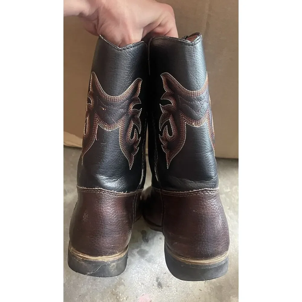 Austin Trading Co Youth Cowboy‎ Boots Brown Western Size Youth Boys 6